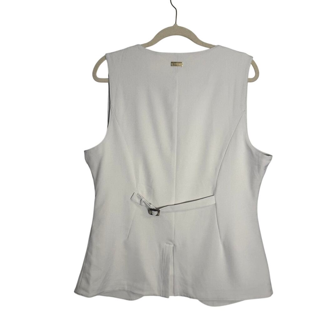A. Putnam Sport Twill Long Line Vest in Silver Burch Women’s Sz. L - Picture 4 of 6